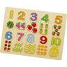 HM Studio Studo Wood Drevené puzzle Počítanie s ovocím 20 dielikov