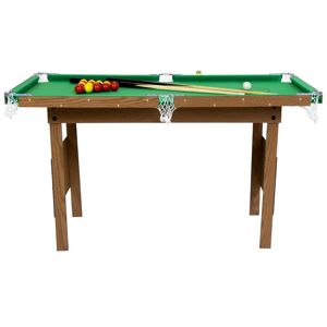 Charles Bentley Junior 4ft Pool Table brown/green 62.0 H x 119.0 W x 65.0 D cm