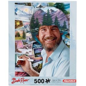 AQUARIUS Bob Ross Hair 500pc Puzzle (500 Piece Jigsaw Puzzle) - Glare Free - Precision Fit - Officially Licensed Bob Ross Hair 500pc Puzzle Movie Merchandise & Collectibles - 14x19 Inches