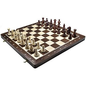 Beautifull TOURNAMENT Chess Set Master Of Chess Wooden Chess Board 48cm Wenge and Sycamore Large Chess with Weighted STAUNTON Pieces NO. 5