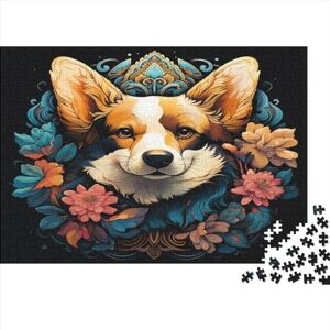 ADOVZ Colourful Dog (110) Jigsaw Puzzles for Adults Fun 300 Pieces Personalised Photos Decoration Toy Intellectual Game Education Game Stress Relief Toy Challenge Educational 300pcs (40x28cm)