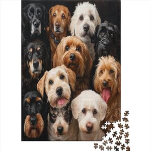 GNMRTFEAE Dog Animal Puzzles 300 Pieces Puzzles Game Stress Relieve Family Children Educational Game Toy Gift for Adults And Children from 14 Years