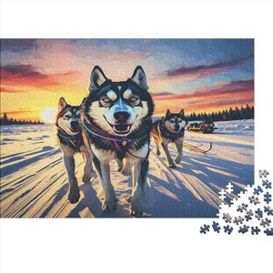 Gerrit Alaskan Sled Dogs Jigsaw Puzzle 300 Pieces for Adults Fun Education Game Toy Intellectual Game Decoration Stress Relief Relaxation And Intelligence 300pcs (40x28cm)