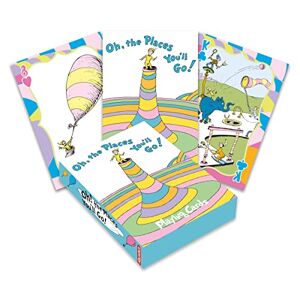 AQUARIUS Oh, The Places You'll Go Playing Cards - Dr. Seuss Themed Deck of Cards for Your Favorite Card Games - Officially Licensed Dr. Seuss Merchandise & Collectibles