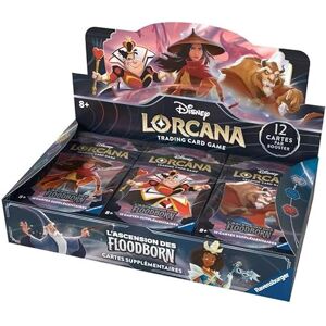 Ravensburger -Disney Lorcana TCG The Rise of Floodborn-Collectible Card Game-JCC-Display 24 Boosters from 8 Years Old French Version