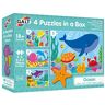 Galt, 4 Puzzles in a Box - Ocean, Jigsaw Puzzles for Kids, 4,6,8 and 12 piece pu