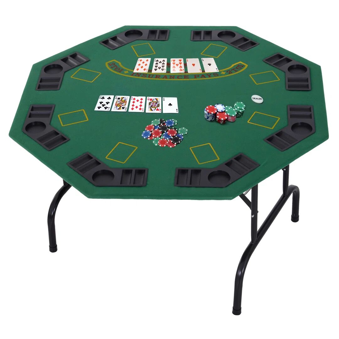 Freeport Park Ventura Poker Table 75.0 H x 120.0 W x 120.0 D cm