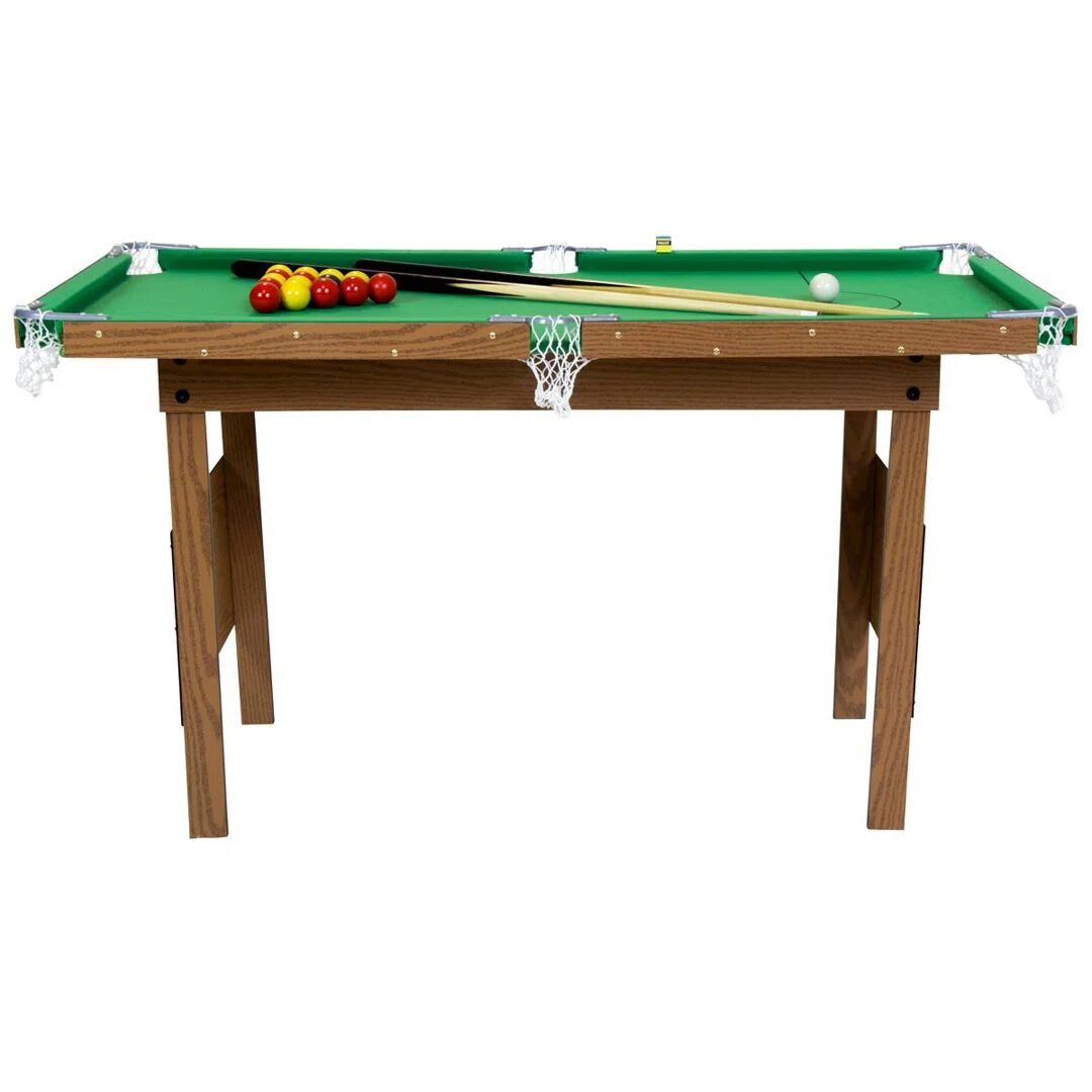 Charles Bentley Junior 4ft Pool Table brown/green 62.0 H x 119.0 W x 65.0 D cm