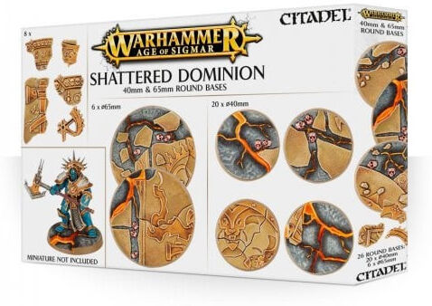 Games Workshop Warhammer Age Of Sigmar - Shattered Dominion: 40Mm & 65Mm Round Bases