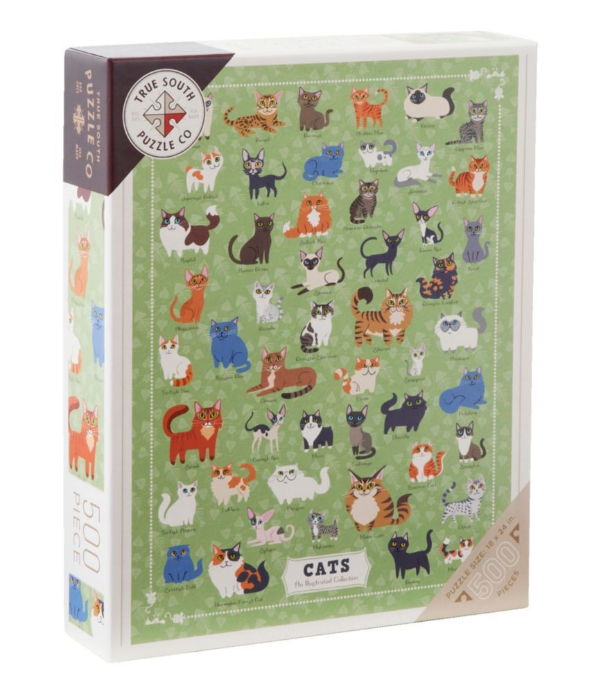 Illustrated Cats Puzzle, 500 pieces Multi