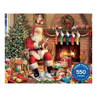 Ceaco Santa by the Fireplace 550-Piece Jigsaw Puzzle, Multicolor