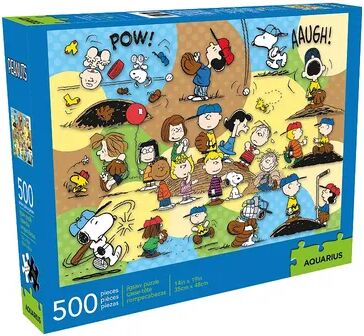 Aquarius Peanuts Baseball 500-Piece Puzzle, Multicolor