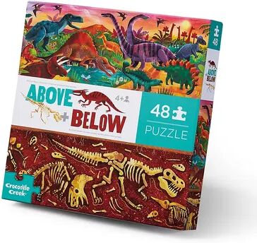 Crocodile Creek Above + Below Dino World 48-piece Jigsaw Floor Puzzle, Multicolor