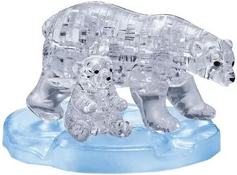 University Games 3D Crystal Puzzle - Polar Bear and Baby 40-Pieces, Multicolor