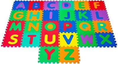 Trademark Global Foam Floor Alphabet Puzzles Mat Set, Multicolor