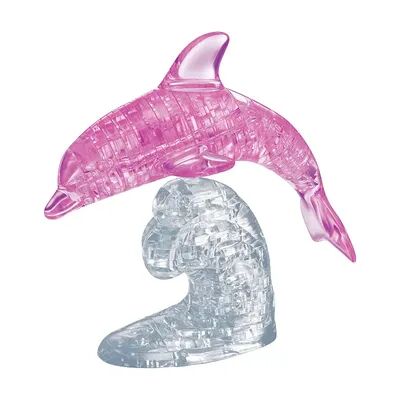 University Games 3D Crystal Puzzle - Dolphin 95-Pieces, Multicolor