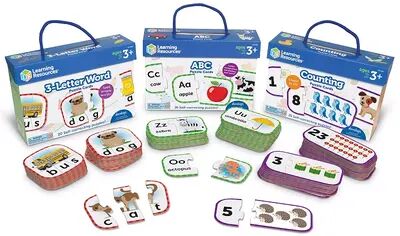 Learning Resources Puzzle Cards PreK Bundle, Multicolor