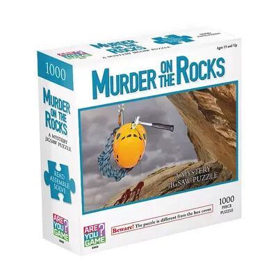 AREYOUGAMECOM Murder on the Rocks Classic 1000-Piece Mystery Jigsaw Puzzle, Multicolor