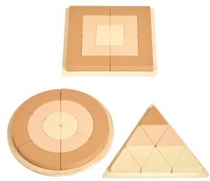 Excellerations Wooden Attribute Puzzle Collection  Set of 3 by Excellerations