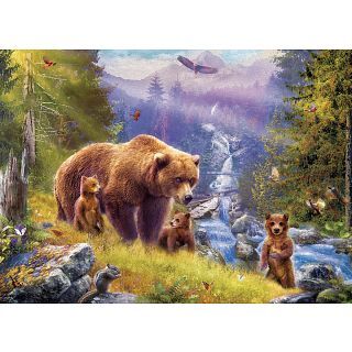 Eurographics Grizzly Cubs - Large Piece Jigsaw Puzzle