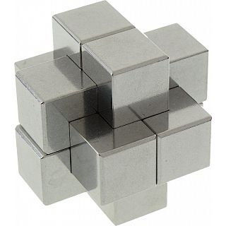 Grave Raven Chinese Cross - Aluminum 6 Piece Burr Puzzle