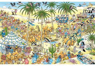 Jumbo International Jan van Haasteren Comic Puzzle - The Oasis (1500 Pieces)