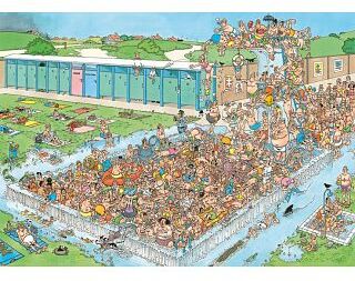 Jumbo International Jan van Haasteren Comic Puzzle - Pool Pile-Up (2000 Pieces)