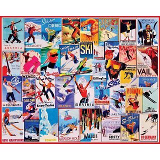 White Mountain Puzzles Ski Posters