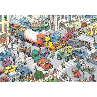 Jumbo International Jan van Haasteren Comic Puzzle - Traffic Chaos (3000 Pieces)