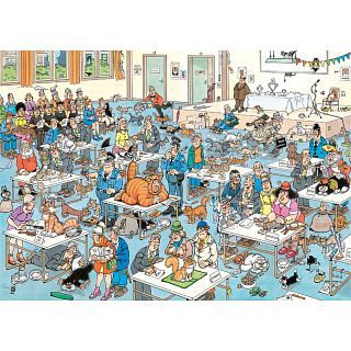 Jumbo International Jan van Haasteren Comic Puzzle - The Cat Pageantry (1000 Pieces)