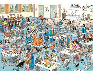 Jumbo International Jan van Haasteren Comic Puzzle - The Cat Pageantry (2000 Pieces)