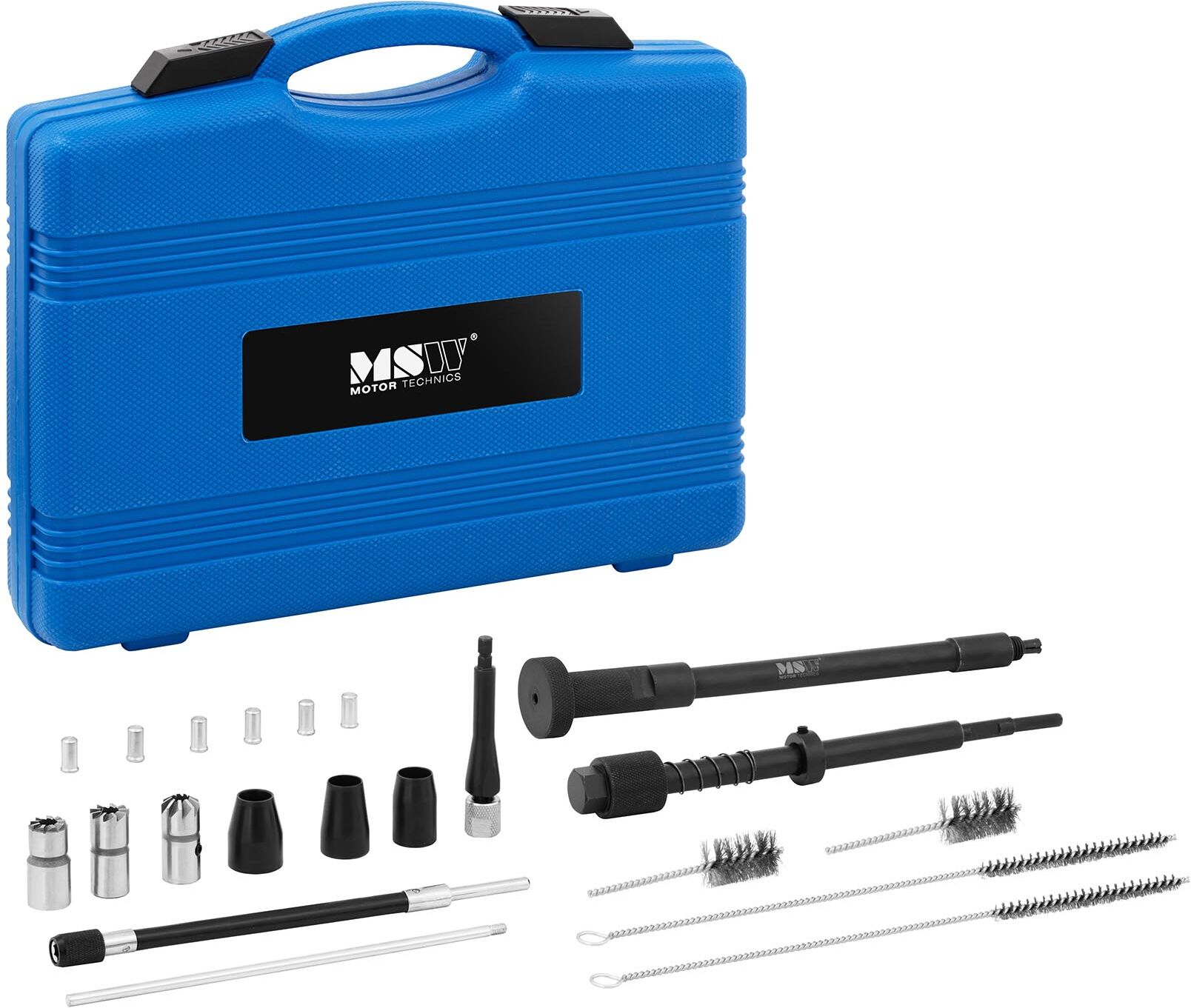 MSW Coffret de rectification et de nettoyage de puits d'injecteur - 21 pièces MSW-EGN-11