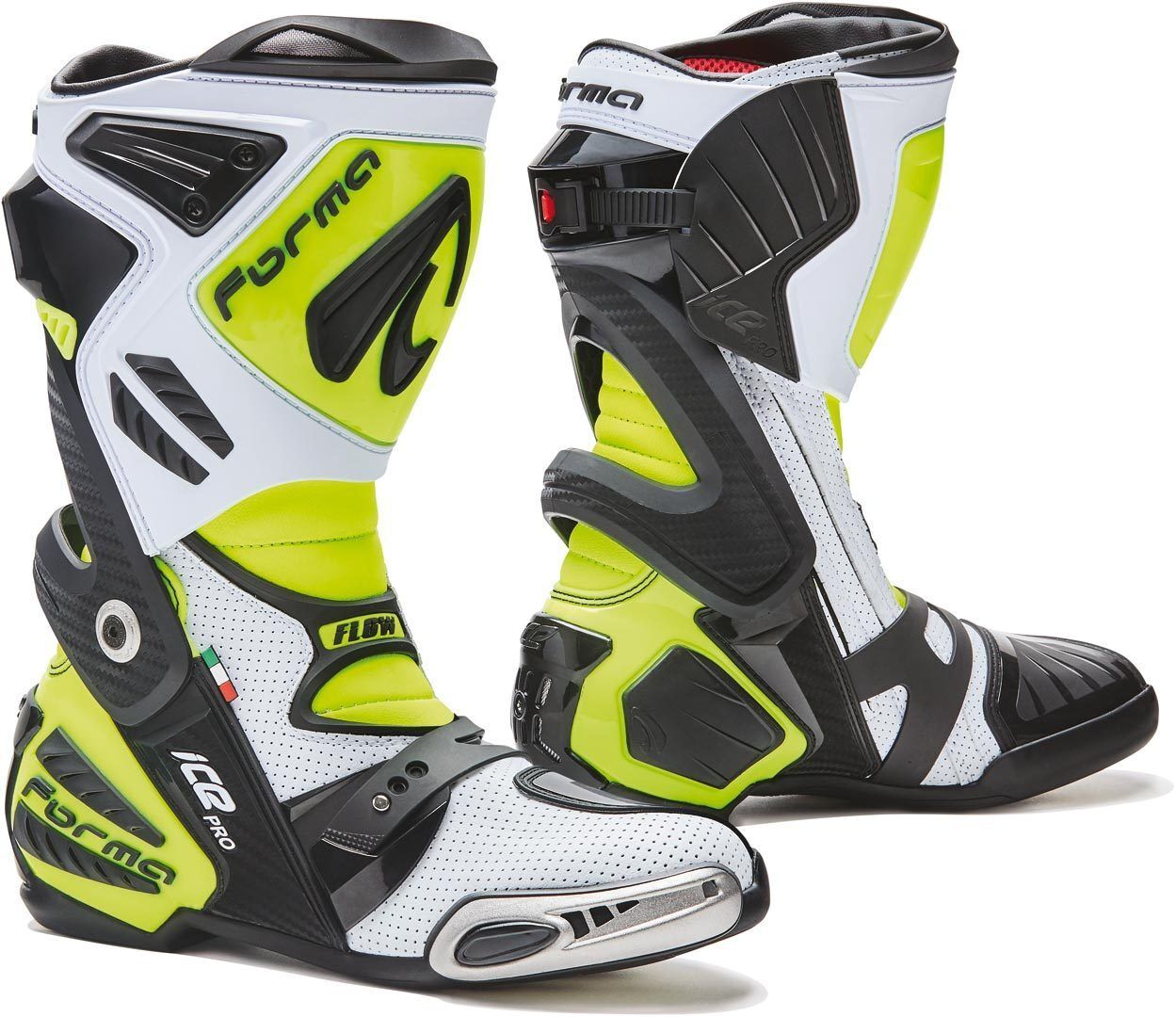 Forma Ice Pro Flow Bottes de moto Blanc Jaune taille : 39