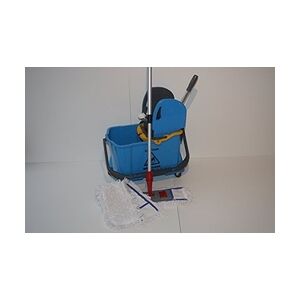 CleanSV© Wischset Nuvo 50 cm - Reinigungswagen mit Presse und 10 L. Inneneimer für Schmutzwasser, ein Mopset 50 cm:  3  x 50 cm Baumwollmops, 50 cm