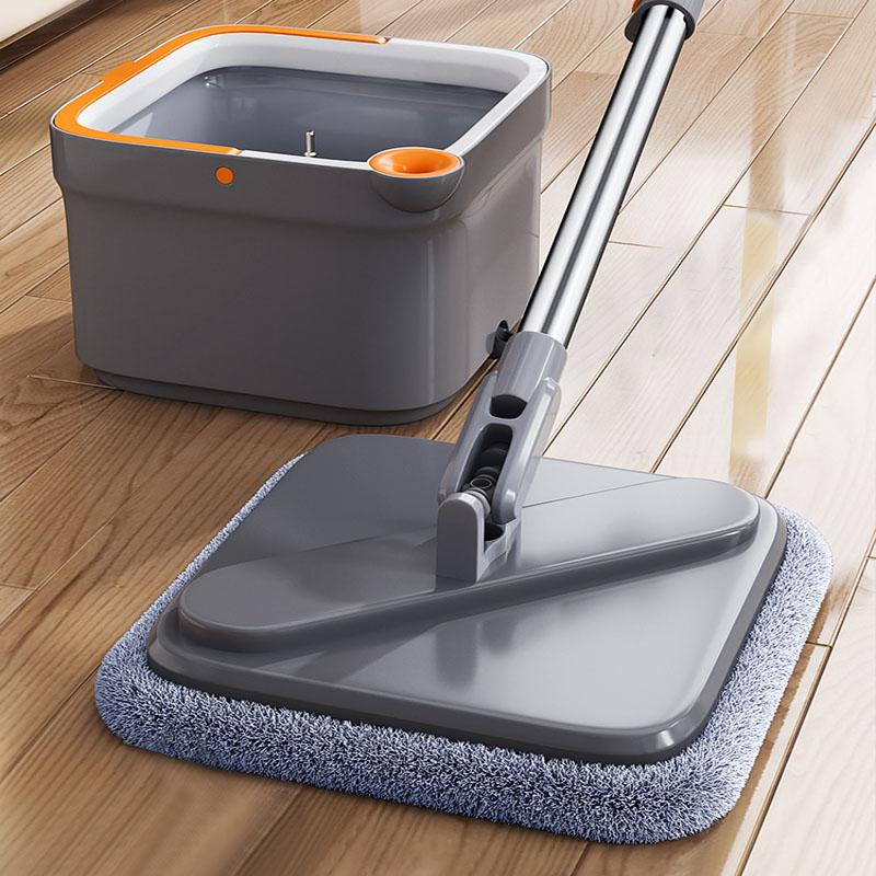 Super Maller Joybos Spin Mop Mit Eimer, Handfreier Squeeze Mop, Automatische Trennung, Flache Mops, Bodenreinigung Mit Waschbaren Mikrofaser-Pads