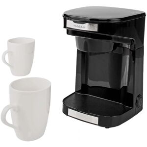 Nedis Kaffemaskine med Porcelænskrus - 25 cl Black