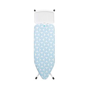 Brabantia - Ironing Board C - with XL Steam Unit Holder - Large & Foldable - Adjustable Height - Non-Slip Rubber Feet - Perfect Fit Cotton Cover - Child & Transport Lock - Fresh Breeze - 124 x 45 cm