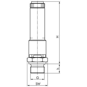 DF ZUBEHÖR TÜV-Sicherheitsventil g 3/8 (DN10), 20,50 bar, Messing