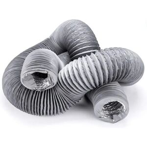 LOST MYSELF PVC-udstødningsrør til luftaftræk, aircondition, tørretumbler (ø150 mm x 8 m længde, grå),