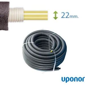 50 Meter Uponor Universal Pex Rør-I-Rør Med Isolering Til Vand Og Varme, 22 Mm