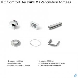 Kit complet Comfort Air Basic Ventilation Forcee pour gamme bois MCZ