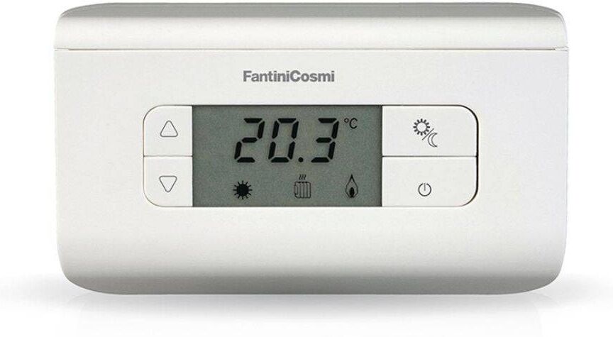 Fantini Cosmi Termostato Ambiente Digitale 3 Temperature CH115 Bianco