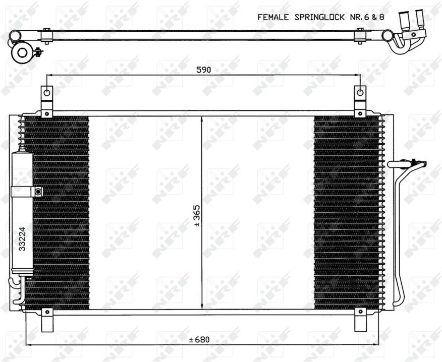 Condensatore Con Essiccatore Nrf 35624 Easy Fit