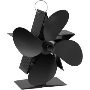 AOUGO Heat Powered Wood Stove Fan, 4 Blade Stove Fan, Fireplace Fan, Pellet Stove Fan, Wood Fireplace and Wood Stove
