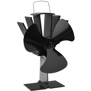 Heat Powered Stove Fan 3 Blades Black - Hommoo