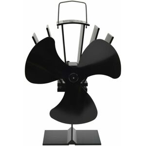 BERKFIELD HOME Mayfair Heat Powered Stove Fan 3 Blades Black