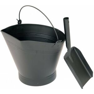 Heavy Duty Steel Fireplace Coal Bucket Scuttle Hod with Shovel - Oypla