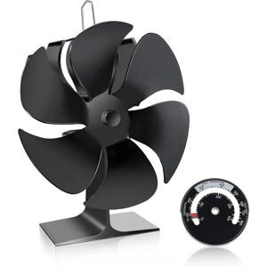 Stove Fan,Everenty 6 Blades 50 Quiet Start Operation Wood Stove Fan,Thermally Powered Fireplace Fan,Stove Fan,Fireplace Fan,Pellet Stove - Rhafayre