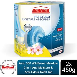 Aero - Unibond 360° Moisture Absorber Wildflower Meadow Refill Tab, Twin Pack