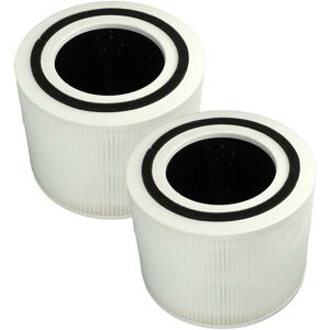 Vhbw - 2x Air Filter Replacement for Levoit 817915027073 for Air Purifier - Combi Filter Nylon Pre Filter + hepa + Activated Carbon